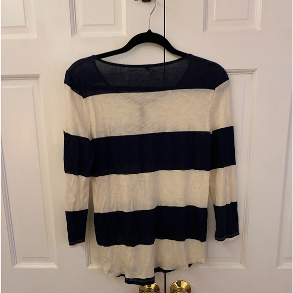 J. Crew navy & white striped blouse - Picture 3 of 3